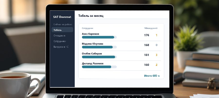 Учёт рабочего времени по лицу: от терминала на проходной до табеля в 1С